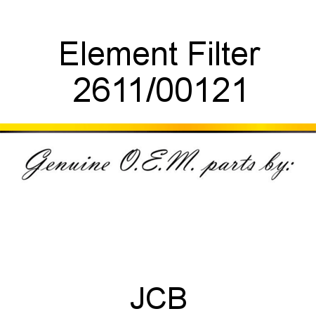 Element, Filter 2611/00121