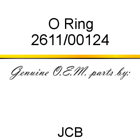 O Ring 2611/00124