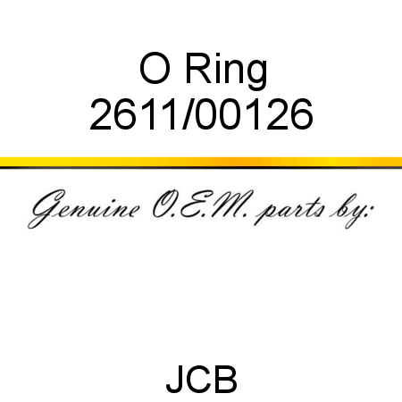 O Ring 2611/00126