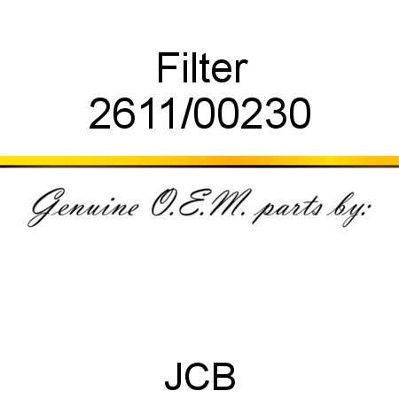 Filter 2611/00230