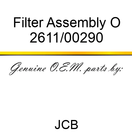 Filter Assembly, O 2611/00290