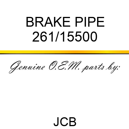 BRAKE PIPE 261/15500