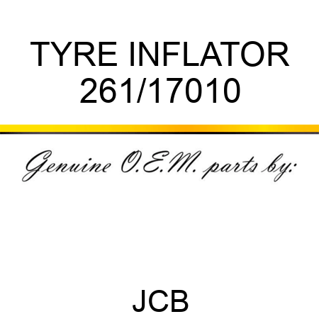 TYRE INFLATOR 261/17010