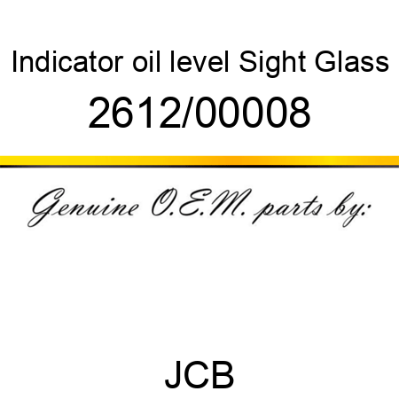 Indicator, oil level, Sight Glass 2612/00008