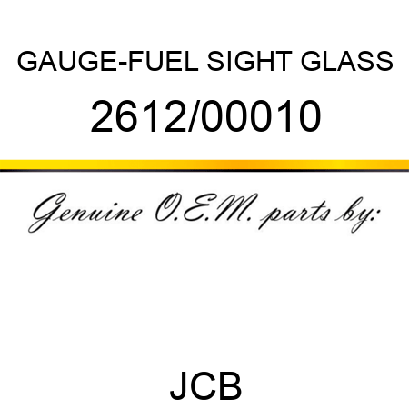 GAUGE-FUEL SIGHT GLASS 2612/00010