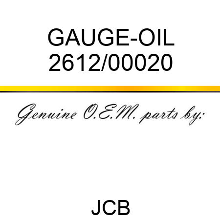 GAUGE-OIL 2612/00020