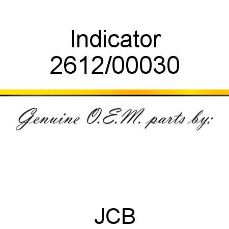 Indicator 2612/00030
