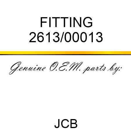 FITTING 2613/00013