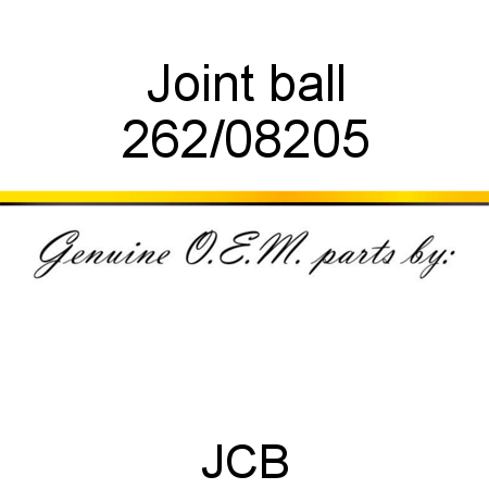 Joint, ball 262/08205