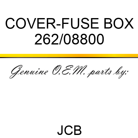 COVER-FUSE BOX 262/08800