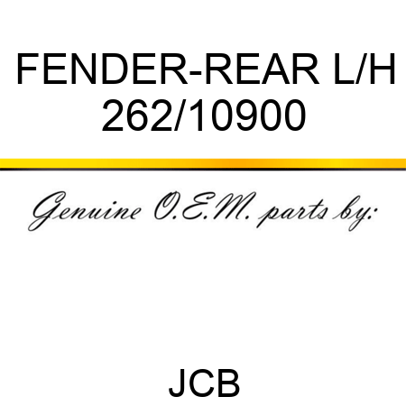 FENDER-REAR L/H 262/10900