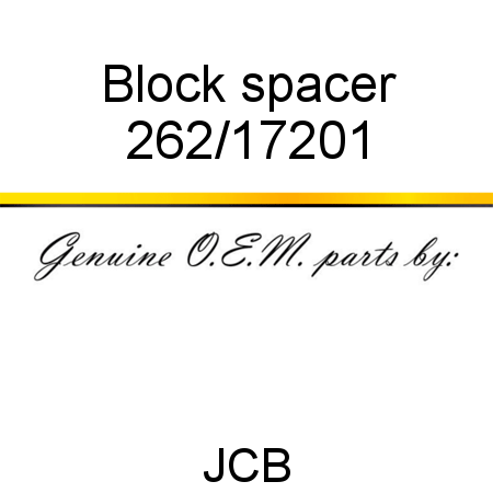Block, spacer 262/17201