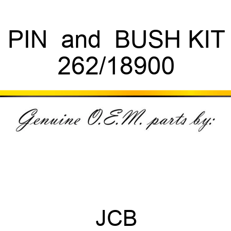 PIN & BUSH KIT 262/18900