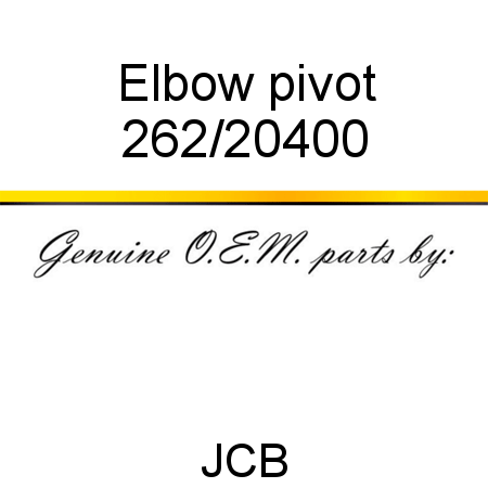 Elbow, pivot 262/20400