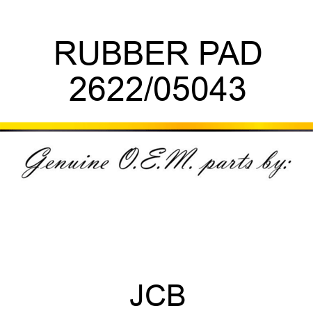 RUBBER PAD 2622/05043