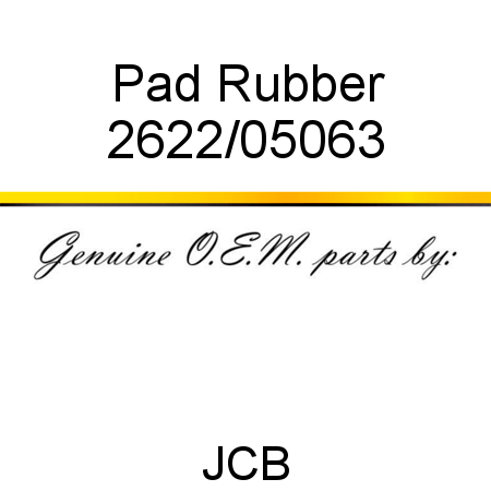 Pad, Rubber 2622/05063