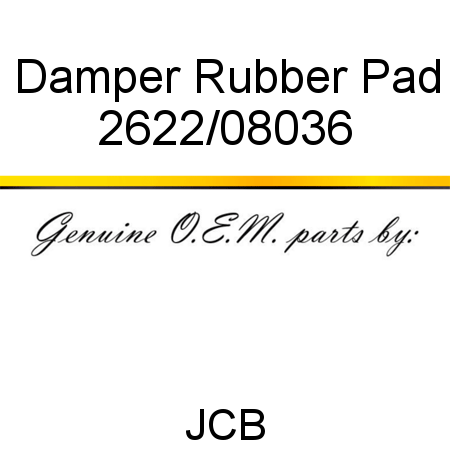 Damper, Rubber Pad 2622/08036