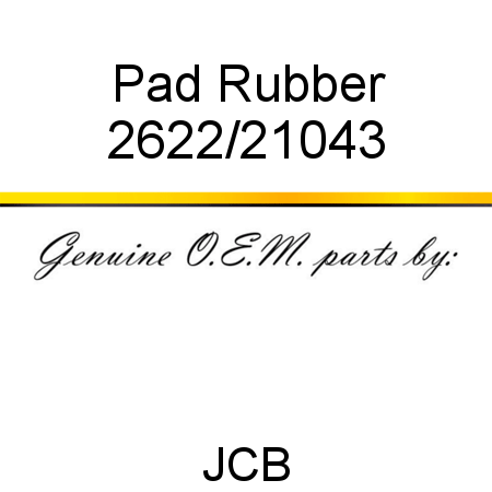 Pad, Rubber 2622/21043
