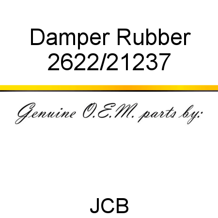 Damper, Rubber 2622/21237