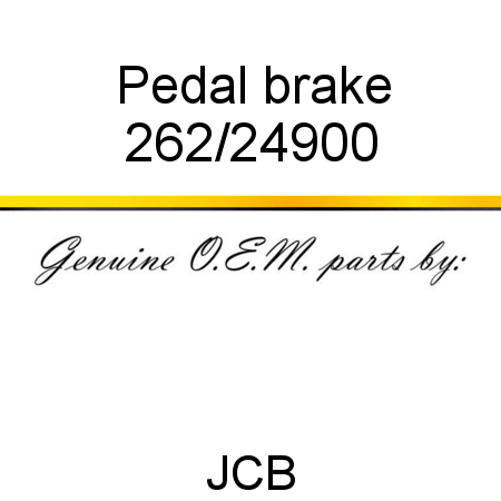 Pedal, brake 262/24900