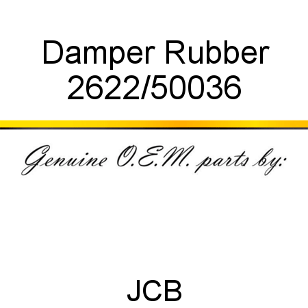 Damper, Rubber 2622/50036