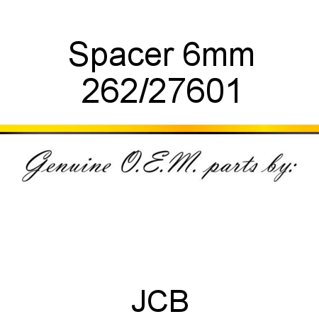 Spacer, 6mm 262/27601