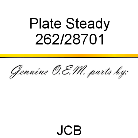 Plate, Steady 262/28701