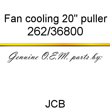 Fan, cooling, 20