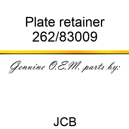 Plate retainer 262/83009