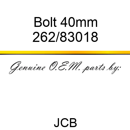 Bolt 40mm 262/83018