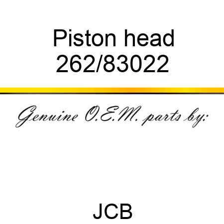 Piston head 262/83022