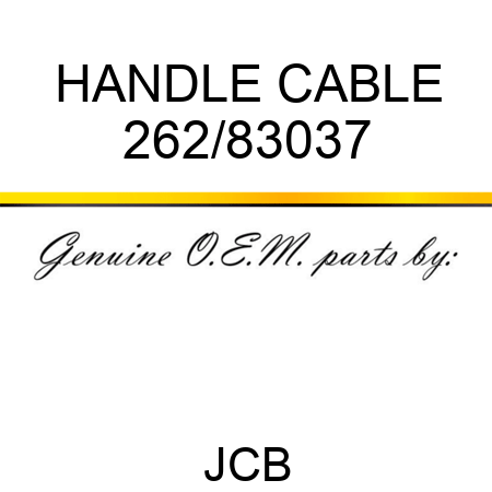 HANDLE CABLE 262/83037