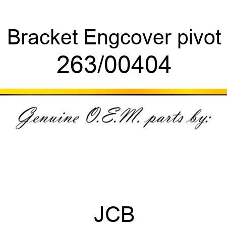 Bracket, Eng,cover pivot 263/00404