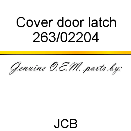 Cover, door latch 263/02204