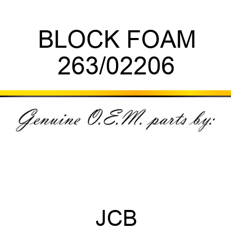 BLOCK FOAM 263/02206