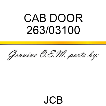 CAB DOOR 263/03100