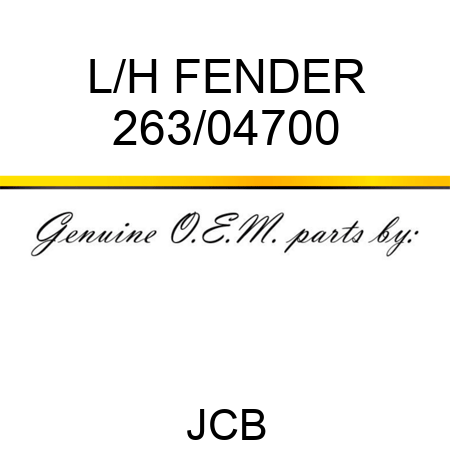 L/H FENDER 263/04700