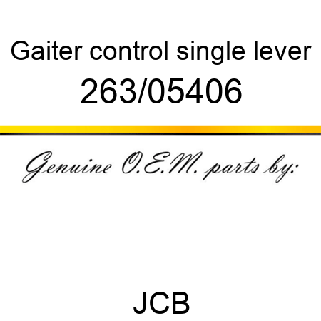 Gaiter, control, single lever 263/05406