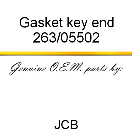 Gasket, key end 263/05502