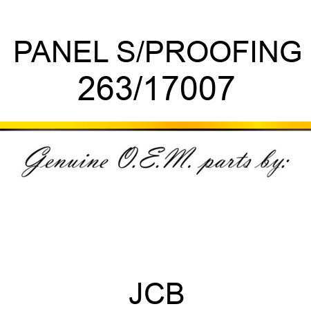 PANEL S/PROOFING 263/17007
