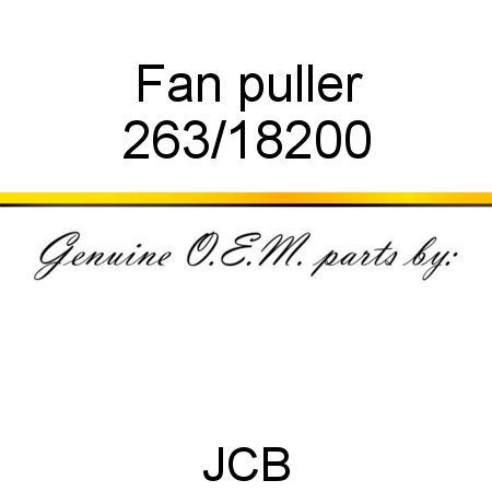 Fan, puller 263/18200