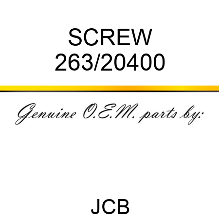 SCREW 263/20400