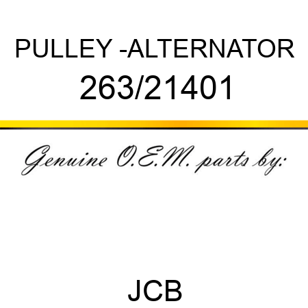 PULLEY -ALTERNATOR 263/21401
