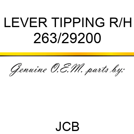 LEVER TIPPING R/H 263/29200