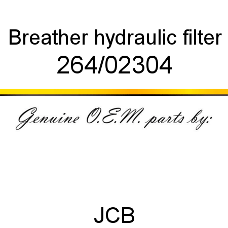 Breather, hydraulic filter 264/02304