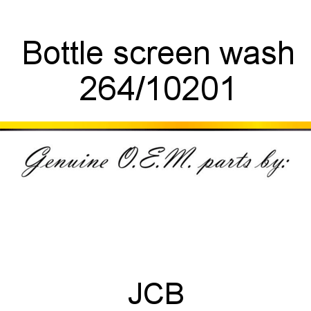 Bottle, screen wash 264/10201