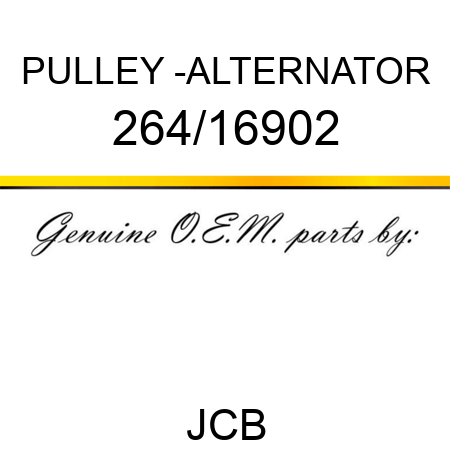 PULLEY -ALTERNATOR 264/16902