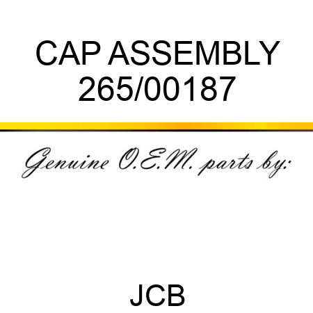 CAP ASSEMBLY 265/00187