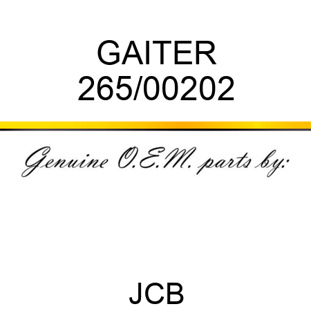 GAITER 265/00202