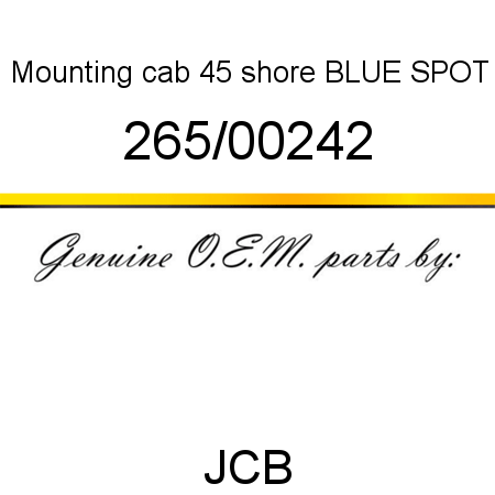 Mounting, cab, 45 shore, BLUE SPOT 265/00242